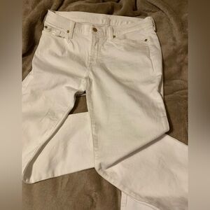 7 For All Mankind white Gwenevere stretch pants 31